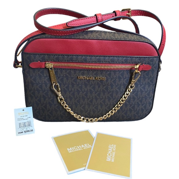 NWT Michael Kors Jet Set Large East West Zip Chain Crossbody - Picture 3 of 10